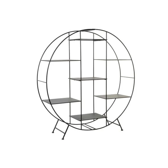 Polc fém 155x43x162 cm fekete
