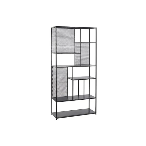 Polc fém 80x30x170 cm fekete