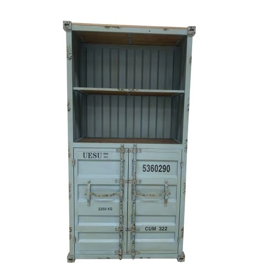 Polc fém, mdf 87x44x168,5 cm kék