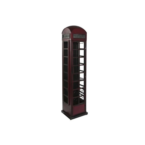 Polc telefonfülke fém 40x38x175 cm piros