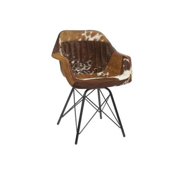 Szék fém, bőr 61x53x81,5 cm színes