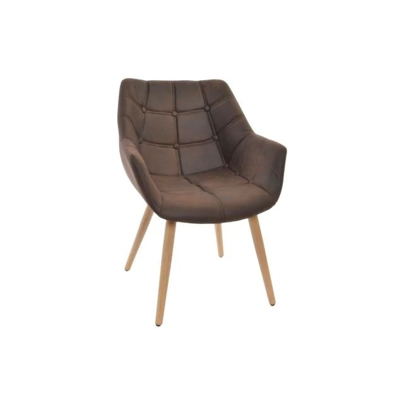 Szék poliuretán, bükkfa 60x62x81 cm sötétbarna, natúr