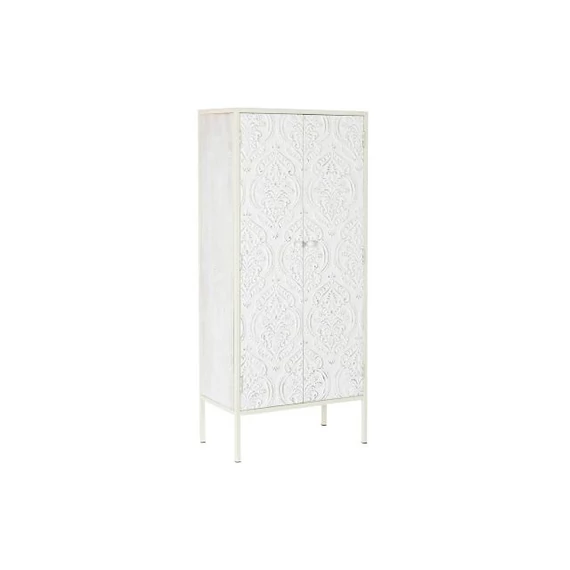 Szekrény lucfenyő, mdf 60x34x138 cm fehér