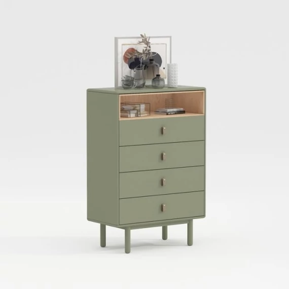 Szekrény mdf, poliuretán 80x40x117 cm zöld