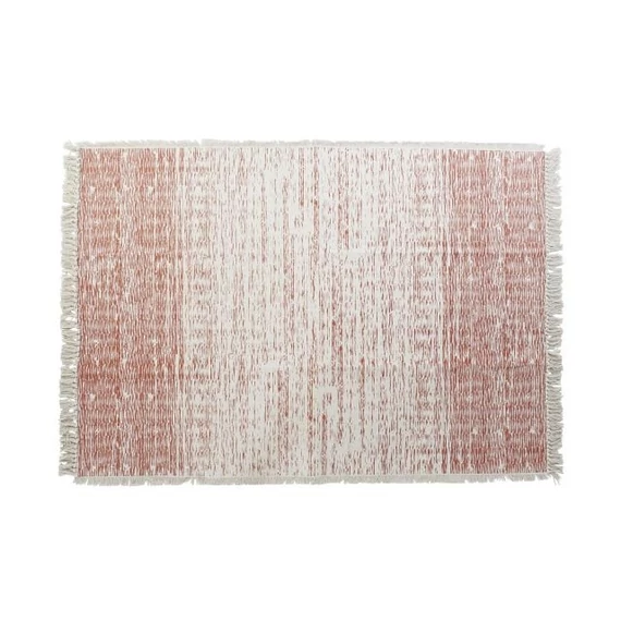 Szőnyeg bojtos pamut 120x180x1 cm narancssárga, bézs