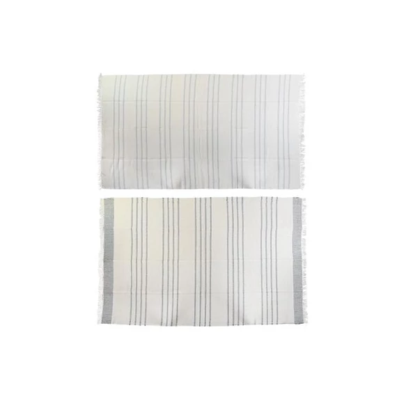 Szőnyeg bojtos pamut 200x290x0,75 cm fehér, szürke 2 féle