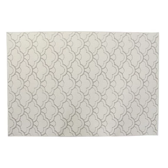 Szőnyeg felhők poliészter 120x180x1 cm fehér, szürke