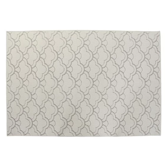 Szőnyeg felhők poliészter 160x230x1 cm fehér, szürke