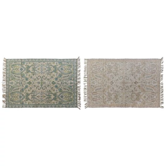 Szőnyeg juta, poliészter 120x180x0,5 cm piros, zöld 2 féle
