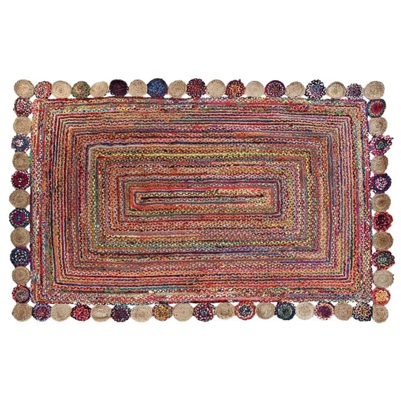 Szőnyeg pamut, juta 200x290x1 cm színes