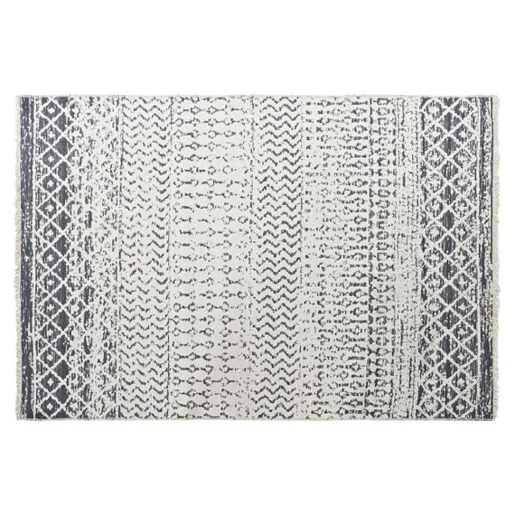 Szőnyeg pamut, poliészter, műszál 200x290x1 cm szürke, fehér