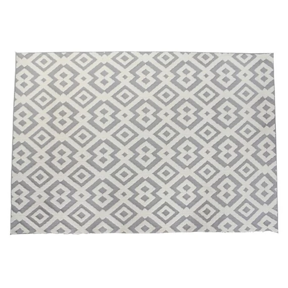 Szőnyeg poliészter 160x230x1,3 cm szürke, krém