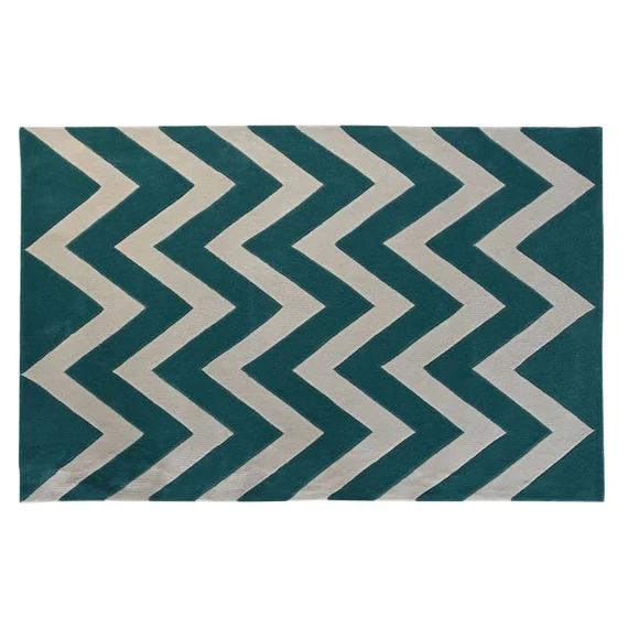 Szőnyeg zigzag poliészter, akril, textil, vászon 120x180x2 cm színes