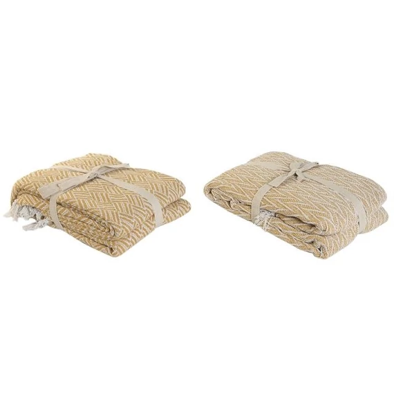 Takaró újrahasznosított pamut 130x170x0,5 cm sárga, menta 2 féle