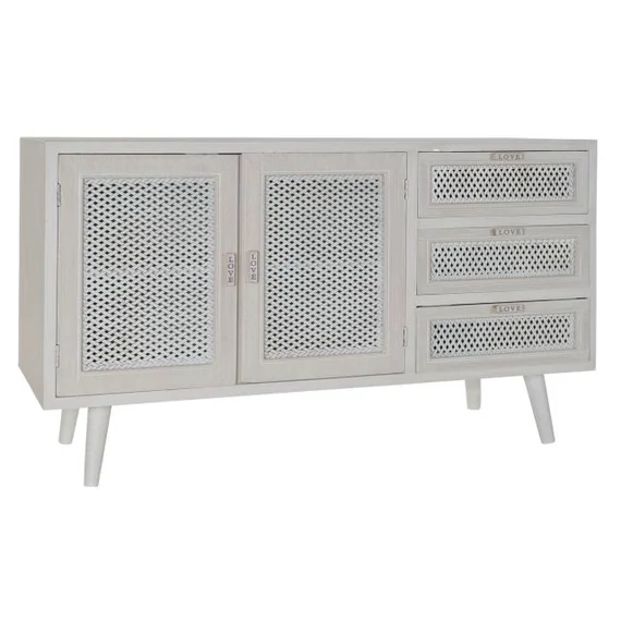 Tálalószekrény fa, mdf 110x41x64 cm fehér