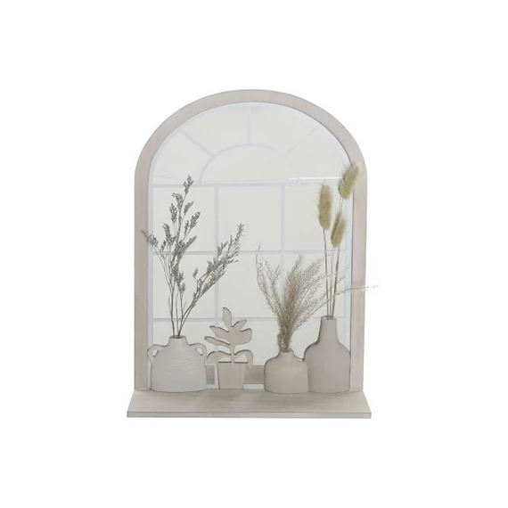 Tükör falra virágok mdf, üveg, üveg 35x10x50 cm bézs