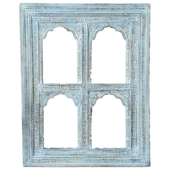 Tükör faragott 110x8x1120 cm türkizkék
