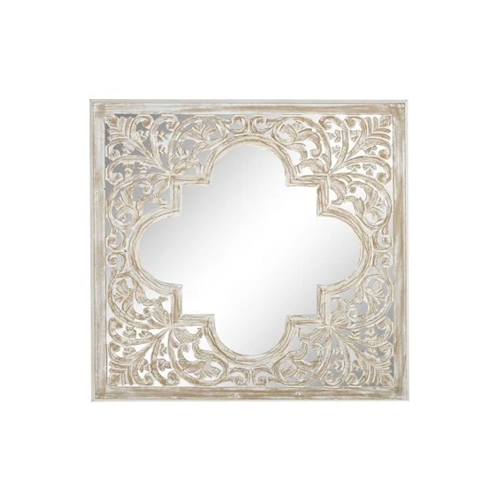 Tükör mdf, üveg 90x3x90 cm fehér, barna
