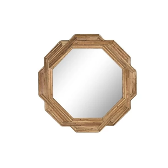 Tükör rattan 80x2x80 cm barna