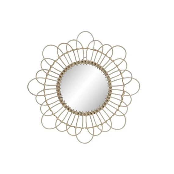 Tükör rattan, üveg 46x46x1,5 cm natúr