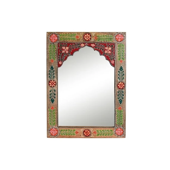 Tükör virágos kézzel festett mdf 41x2x56 cm színes