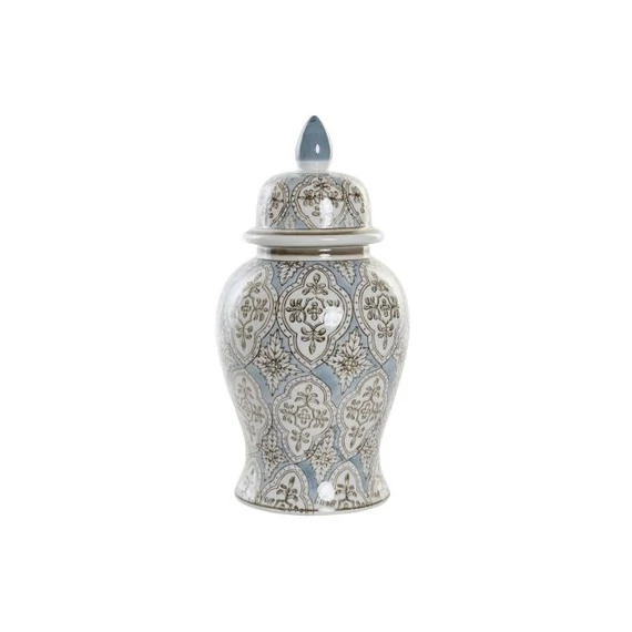 Váza arab porcelán 18x18x36,5 cm bézs, kék