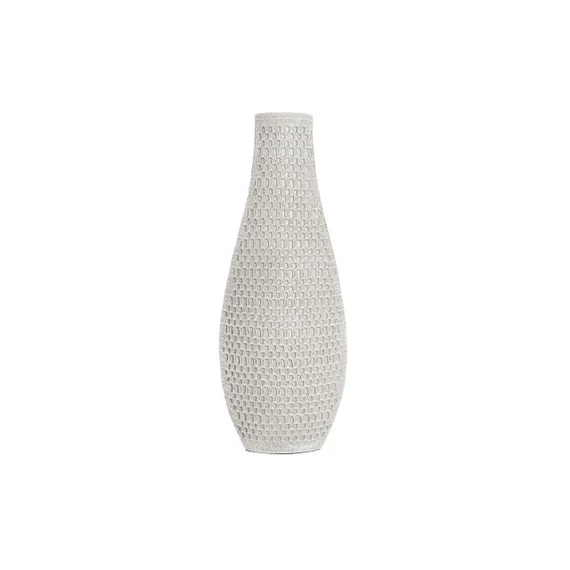 Váza poly 14x7x37 cm fehér