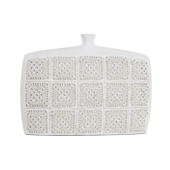 Váza poly 24x9x25 cm fehér