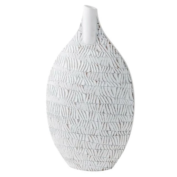 Váza poly 32x13x57 cm fehér