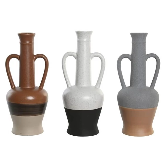 Váza porcelán 12,7x12,5x30 cm színes 3 féle