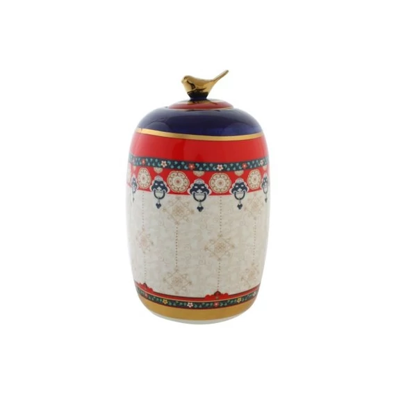 Váza porcelán 14x14x24 cm színes