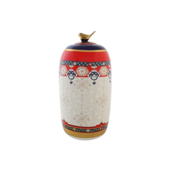 Váza porcelán 16x16x32 cm színes