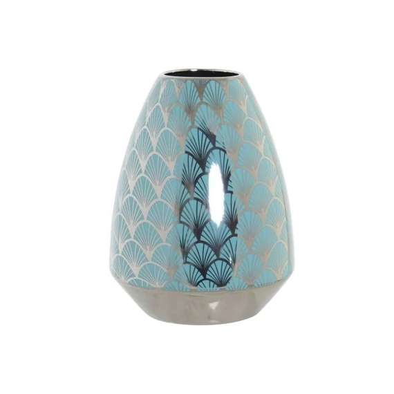 Váza porcelán 18x18x24 cm türkizkék