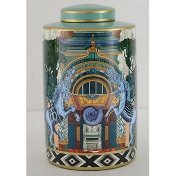 Váza porcelán 20x20x33 cm színes