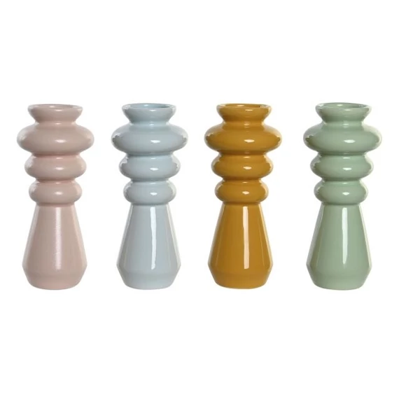 Váza porcelán 9x9x20,5 cm színes 4 féle