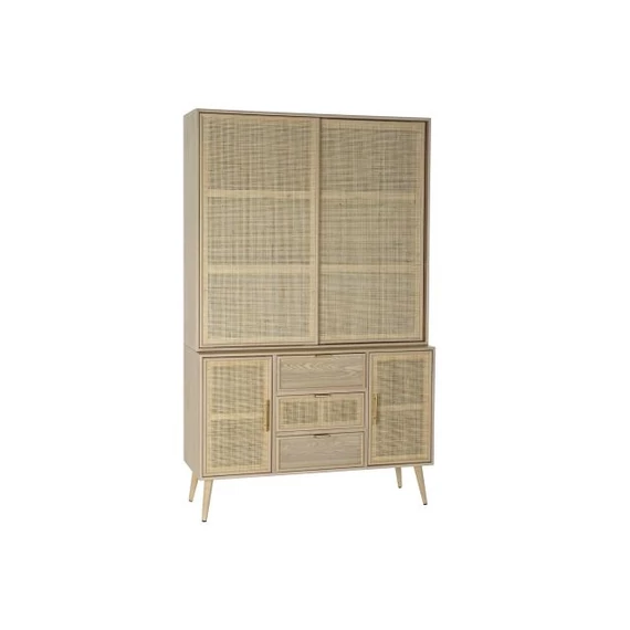 Vitrin császárfa, mdf 120x38,5x196 cm natúr