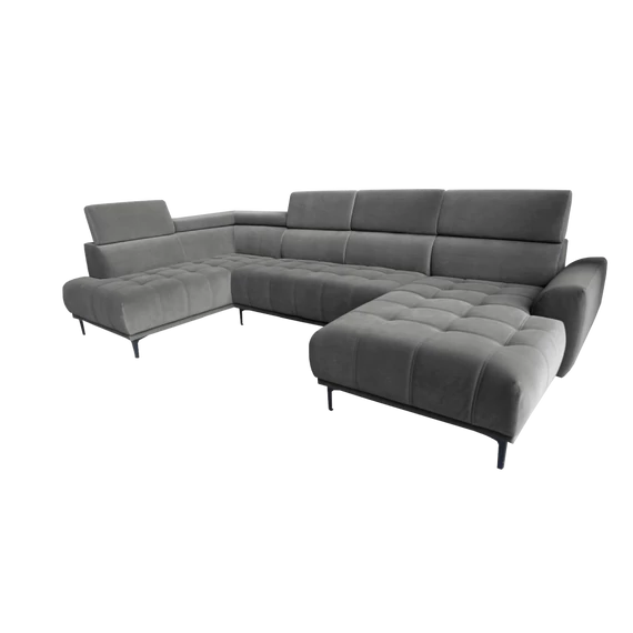 CANCUN sötétszürke U - alakú sarokülő