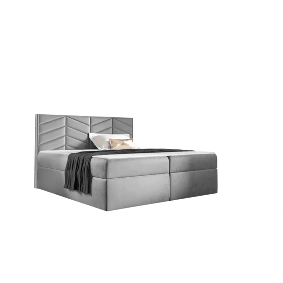 ST6 világosszürke boxspring ágy