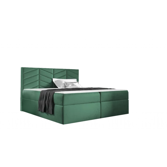 ST6 zöld boxspring ágy