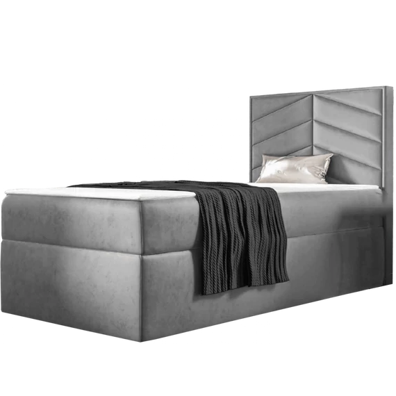 ST7 világosszürke boxspring ágy