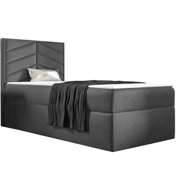 ST7 sötétszürke boxspring ágy