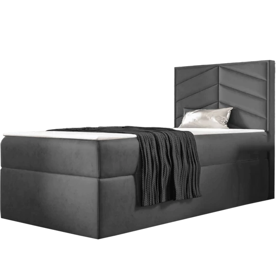 ST7 sötétszürke boxspring ágy