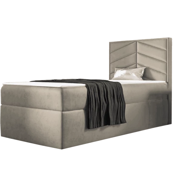 ST7 világosbézs boxspring ágy