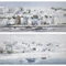 Kép falu vászon, fenyő 150x3,5x70 cm színes 2 féle