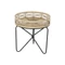Kisasztal rattan, bambusz 50x50x52 cm barna, fekete