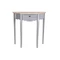 Konzol asztal császárfa, mdf 80,5x34x78,5 cm szürke, natúr