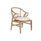 Szék párnával mahagóni, rattan 57x68x79 cm natúr, fehér