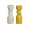 Váza porcelán 10,5x10,5x28 cm sárga, bézs 2 féle