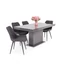 Kép 3/10 - Magasfényű Flóra bővíthető asztal (antracit) + 6 db Dexter szék (sötétszürke)