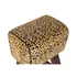 Kép 3/5 - Bárszék leopárd fa, bőr 43x35x75 cm barna, fekete
